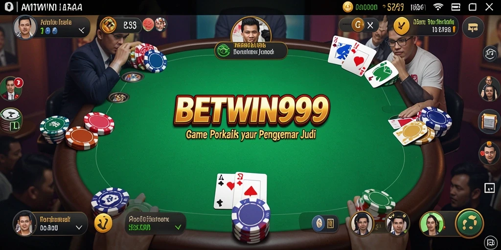 Tampilan gameplay BETWIN999 saat bermain poker.