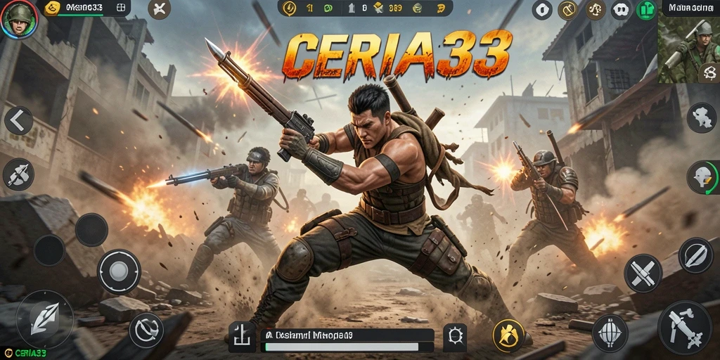 Gameplay seru dan mendebarkan dari CERIA33 saat bertarung.