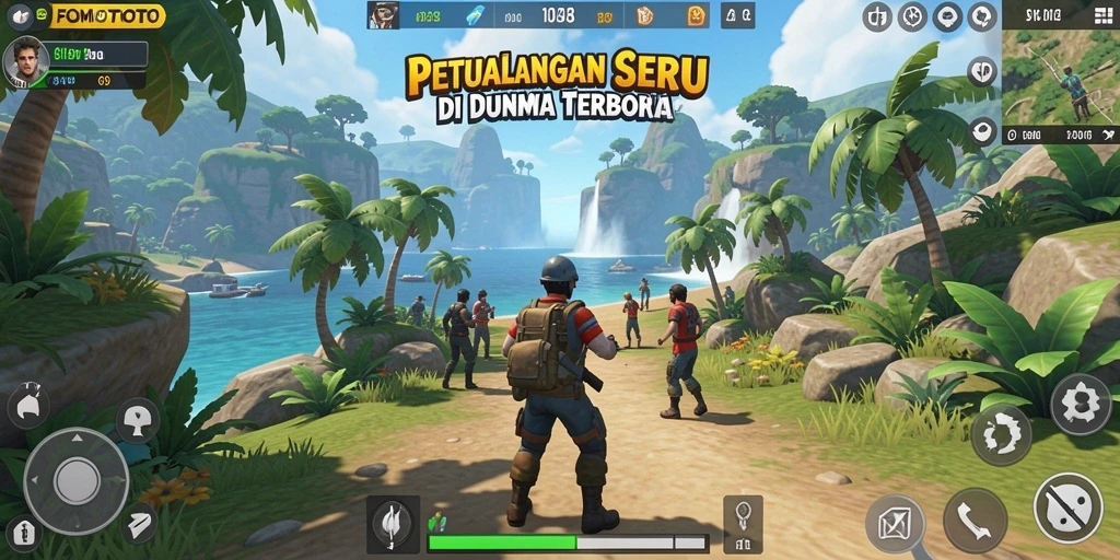 Tampilan gameplay <strong>FOMOTOTO</strong> di dunia terbuka yang mengesankan.