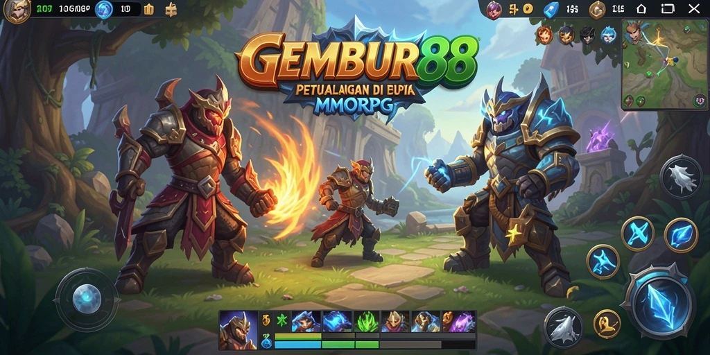 Gameplay seru dalam GEMBUR88 dengan petualangan MMORPG yang mendalam.
