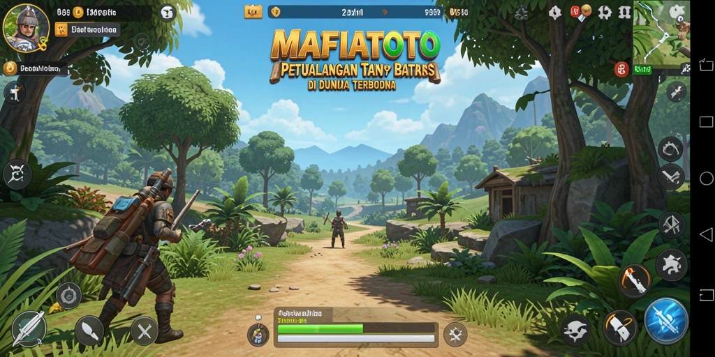 Tampilan epik gameplay MAFIATOTO di dunia terbuka.