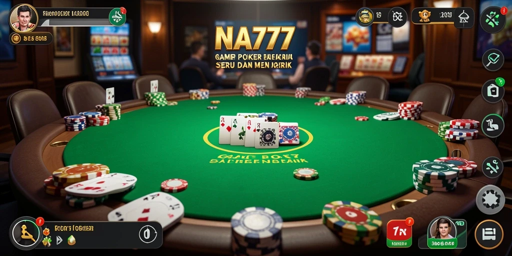 Tampilan menarik dari gameplay Poker di NA777.